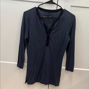 Rag & Bone Dark Blue 3/4 Sleeve Blouse